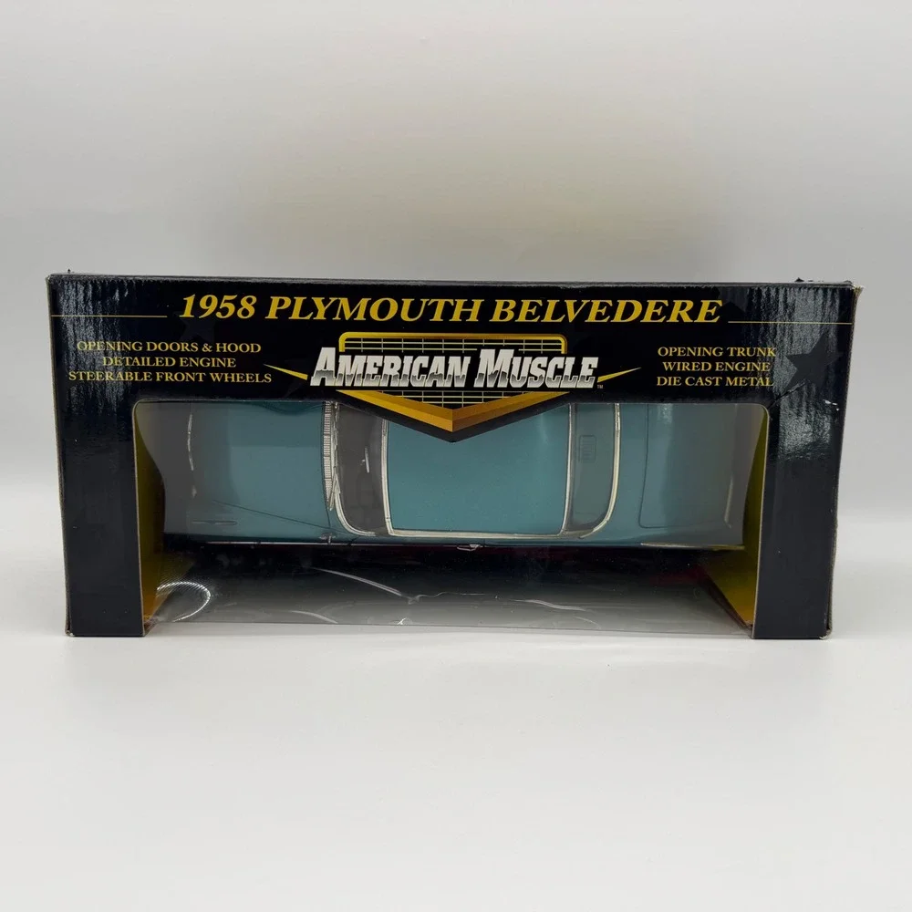 ERTL 1958 Plymouth Belvedere Teal American Muscle Limited Edition Diecast 1:18